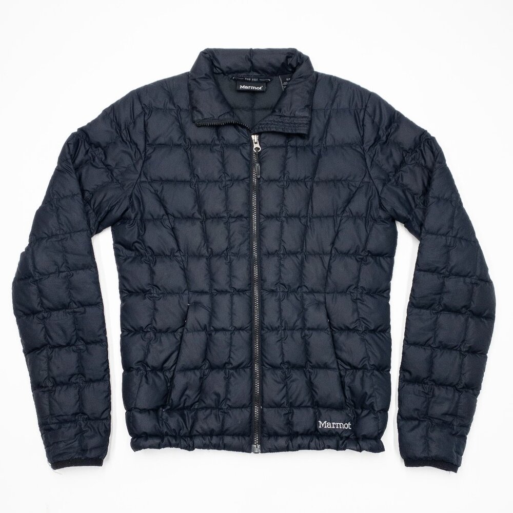 Marmot 600 Goose Down Jacket Women's Small Quilted Puffer Full Zip Long Sleeve